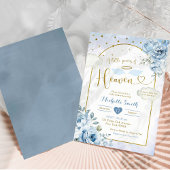 Invitation Petit morceau d'or bleu du Baby shower du Ciel