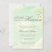 Invitation Petit morceau du Baby shower des nuages du ciel (Devant)