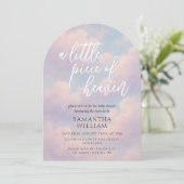 Invitation Petit morceau du ciel Arc de Baby shower lunaire (Debout devant)