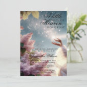 Invitation Petit morceau du ciel Baby shower de fée magique (Debout devant)