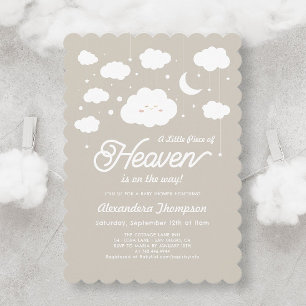 Invitation Petit morceau du ciel envoyé Baby shower