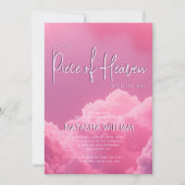 Invitation Petit morceau du ciel nuages roses (Devant)