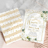 Invitation Petit morceau floral blanc du Baby shower du Ciel