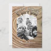 Invitation Petit Noël Rustique en bois photo (Devant)