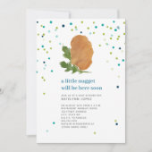 Invitation Petit Nugget Poulet Nugget Blue Boy Baby shower (Devant)