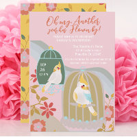 Petit Oiseau arc-en-ciel rose fille Anniversaire