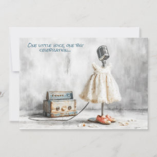 Invitation Petit oiseau-chanteur - 1ère fille d'anniversaire