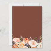 Invitation petit or citrouille et baby shower fleuri (Dos)