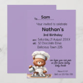 Invitation Petit Ours (Devant / Derrière)