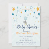 Invitation Petit Ourson, Étoiles (Devant)