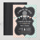 Invitation Petit pain de révélation du genre dans la plage de (Devant / Derrière)