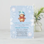 Invitation Petit pain d'épice doux Baby shower de Noël (Debout devant)