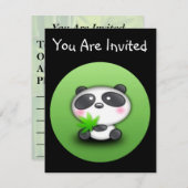 Invitation Petit Panda Cub (Devant / Derrière)