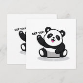 Invitation petit panda mignon (Devant / Derrière)