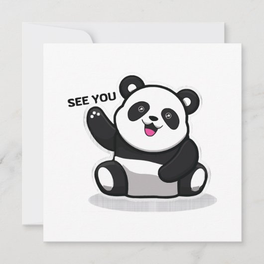 Invitation petit panda mignon (Devant)