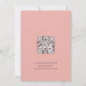 Invitation Petit Papillon | Aquarelle du registre de code Qr (Dos)