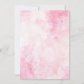 Invitation petit papillon baby shower fille Aquarelle rose (Dos)