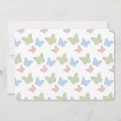 Invitation Petit Papillon Daffodique rose Photo Anniversaire (Dos)