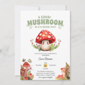 Invitation Petit papillon de champignons baby shower de la fo (Devant)