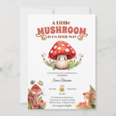 Invitation petit papillon de champignons papillon baby shower (Devant)
