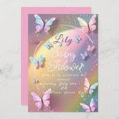 Invitation Petit Papillon Est Arrivé ! 🦋 (Devant / Derrière)