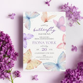 Invitation Petit Papillon esthétique Pastel Baby shower fille