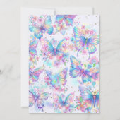 Invitation Petit Papillon Sur Le Chemin Du Baby shower Violet (Dos)