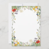 Invitation Petit Papillon Sur Son Chemin Baby shower Floral (Dos)