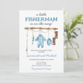 Invitation Petit Pêcheur Baby Shower (Debout devant)