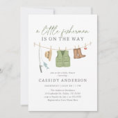 Invitation Petit Pêcheur Pêcheur Baby shower de ligne (Devant)