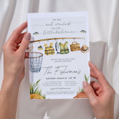 Invitation Petit Pêcheur Rustic Boy Baby shower