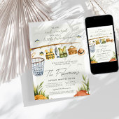 Invitation Petit Pêcheur Rustic Boy Baby shower