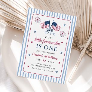 Invitation Petit pétard 4 juillet 1er anniversaire