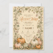 Invitation petit peuple de citrouilles artisanat (Devant)