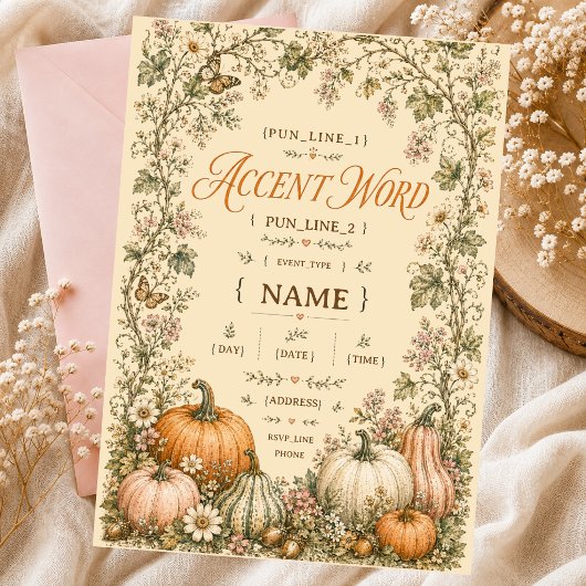 Invitation petit peuple de citrouilles artisanat