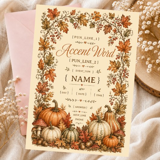 Invitation petit peuple de citrouilles artisanat