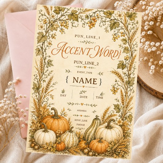 Invitation petit peuple de citrouilles artisanat
