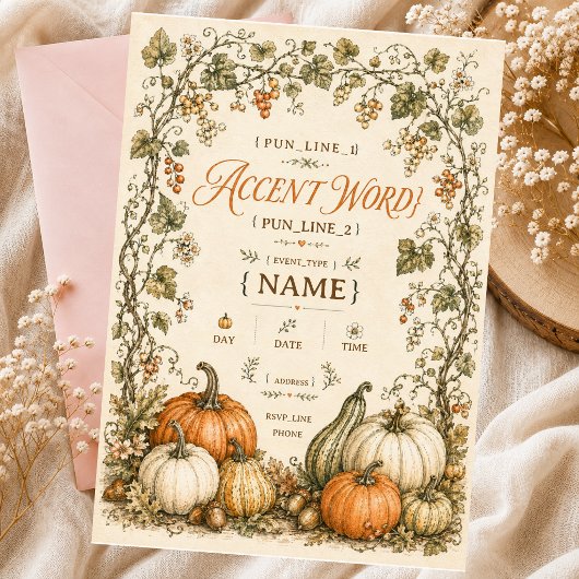 Invitation petit peuple de citrouilles artisanat