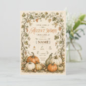 Invitation petit peuple de citrouilles artisanat (Debout devant)
