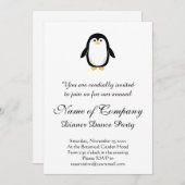 Invitation Petit pingouin mignon (Devant / Derrière)