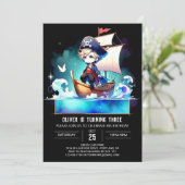 Invitation Petit Pirate doux Anniversaire (Debout devant)