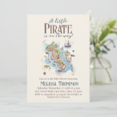 Invitation Petit pirate nautique C'est Baby shower garçon (Debout devant)