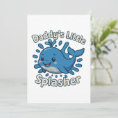 Invitation Petit plongeur de papa Baleine bébé mignonne (Debout devant)