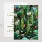 Invitation Petit Pois dans la Cosse | Petits Pois Cosy (Devant / Derrière)