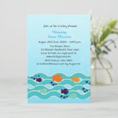 Invitation Petit Poisson, Baby shower (Debout devant)