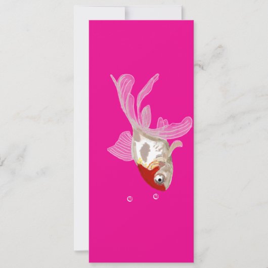Invitation Petit poisson rouge -  (Devant)