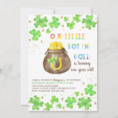 Invitation Petit Pot d'or Lucky Shamrock 1er anniversaire (Devant)