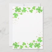 Invitation Petit Pot d'or Lucky Shamrock 1er anniversaire (Dos)