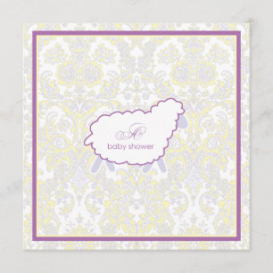 Invitation Petit pourpre de l'invitation   de baby shower