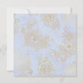 Invitation Petit Prince Baby Boy Gold Crown Royal Blue (Dos)